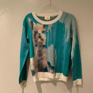 Anthropologie Llama sweater